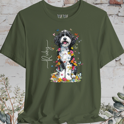Cockapoo #3 Floral Personalized T shirt