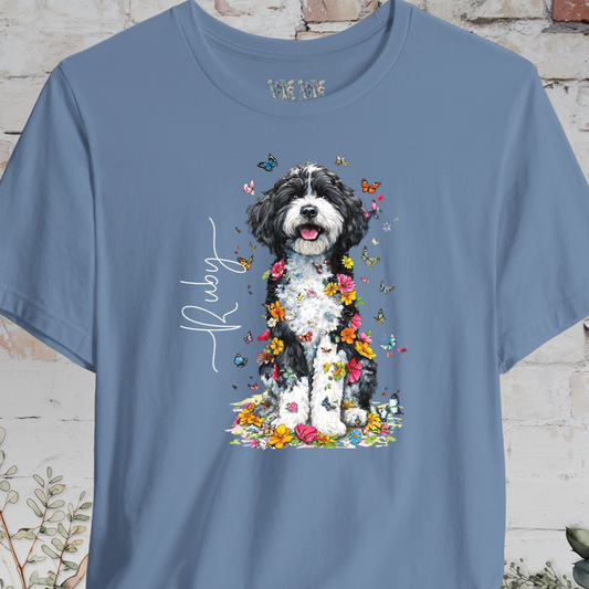 Cockapoo #3 Floral Personalized T shirt
