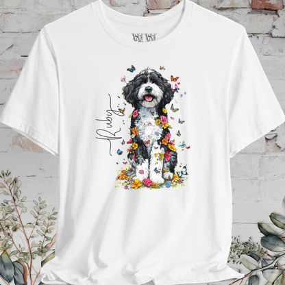 Cockapoo #3 Floral Personalized T shirt