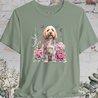 Cockapoo/Cavoodle #1 Peony Butterfly T shirt