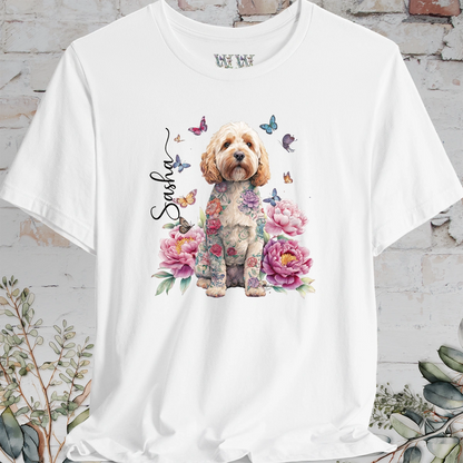 Cockapoo/Cavoodle #1 Peony Butterfly T shirt