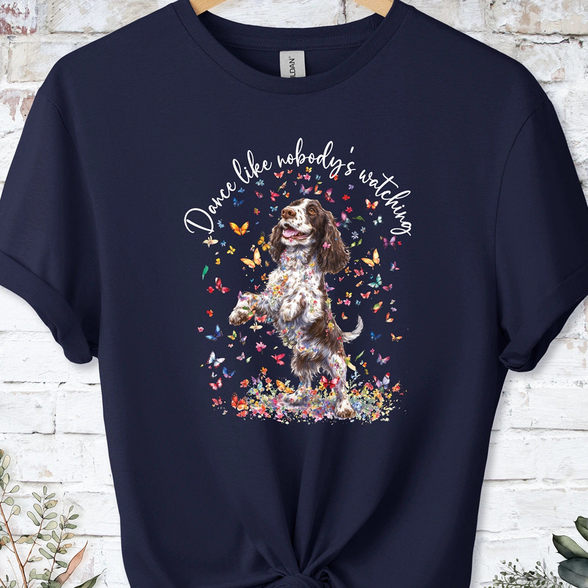 Cocker Spaniel #3 "Dance like nobody's watching" unisex T shirt