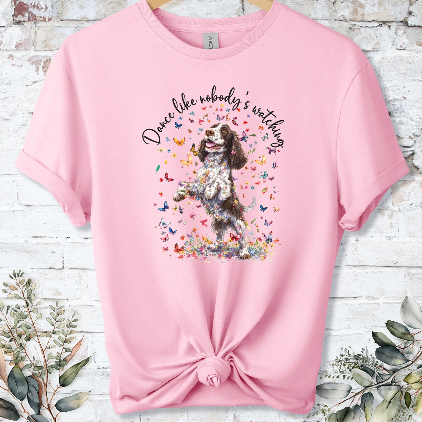 Cocker Spaniel #3 "Dance like nobody's watching" unisex T shirt