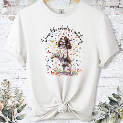 Cocker Spaniel #3 "Dance like nobody's watching" unisex T shirt