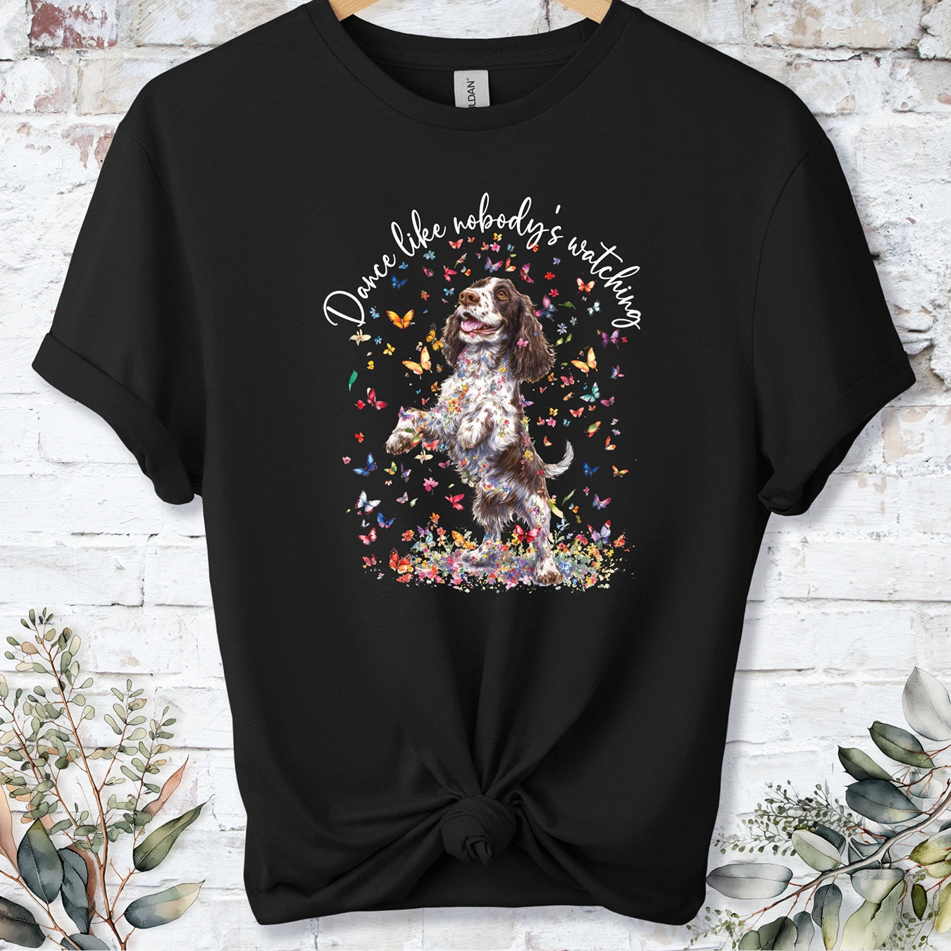 Cocker Spaniel #3 "Dance like nobody's watching" unisex T shirt