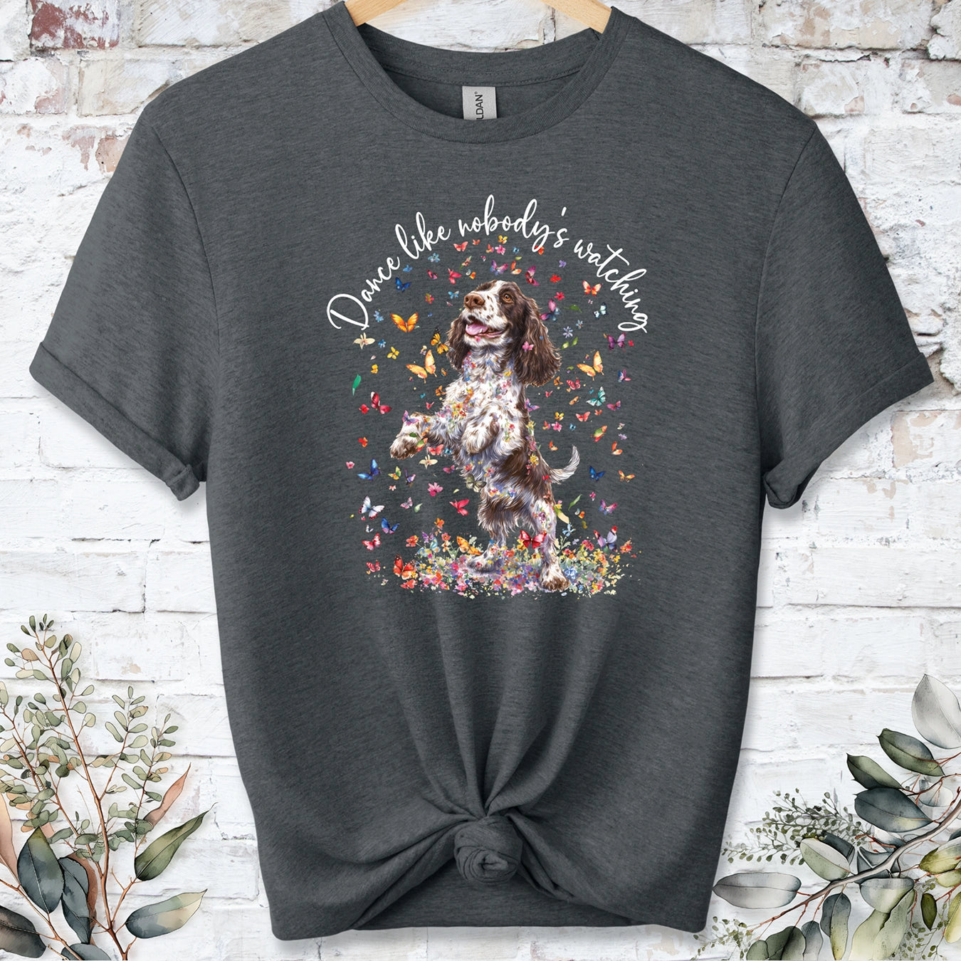 Cocker Spaniel #3 "Dance like nobody's watching" unisex T shirt