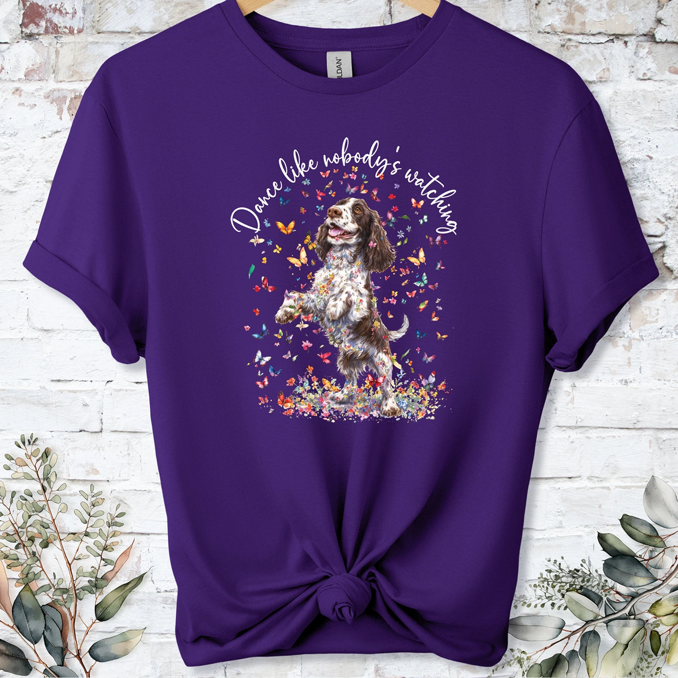 Cocker Spaniel #3 "Dance like nobody's watching" unisex T shirt