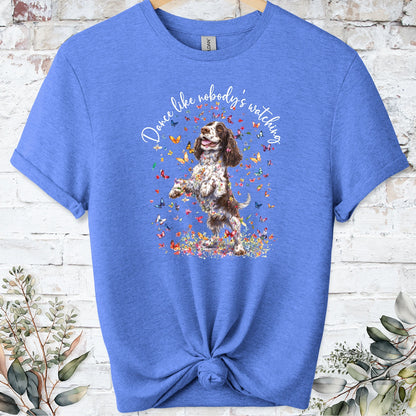 Cocker Spaniel #3 "Dance like nobody's watching" unisex T shirt