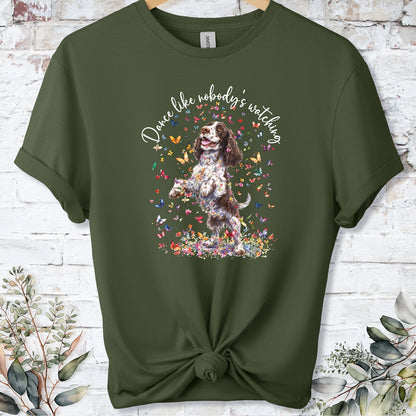 Cocker Spaniel #3 "Dance like nobody's watching" unisex T shirt