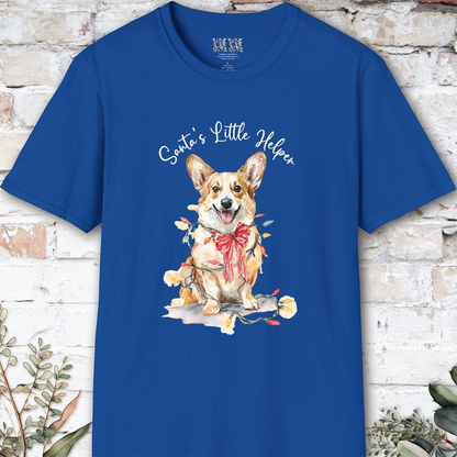 Corgi Santa's little helper. unisex T shirt