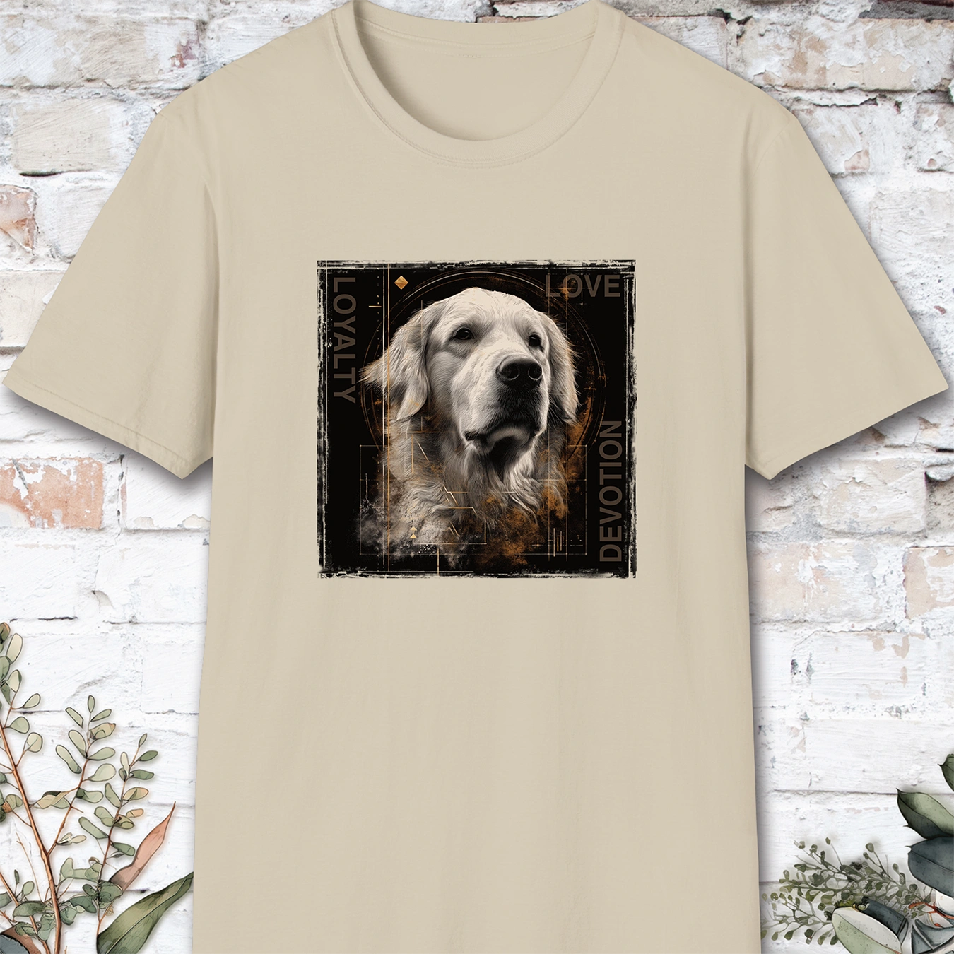 Cream Golden Retriever, Devotion, Loyalty, Love, Devotion unisex T Shirt