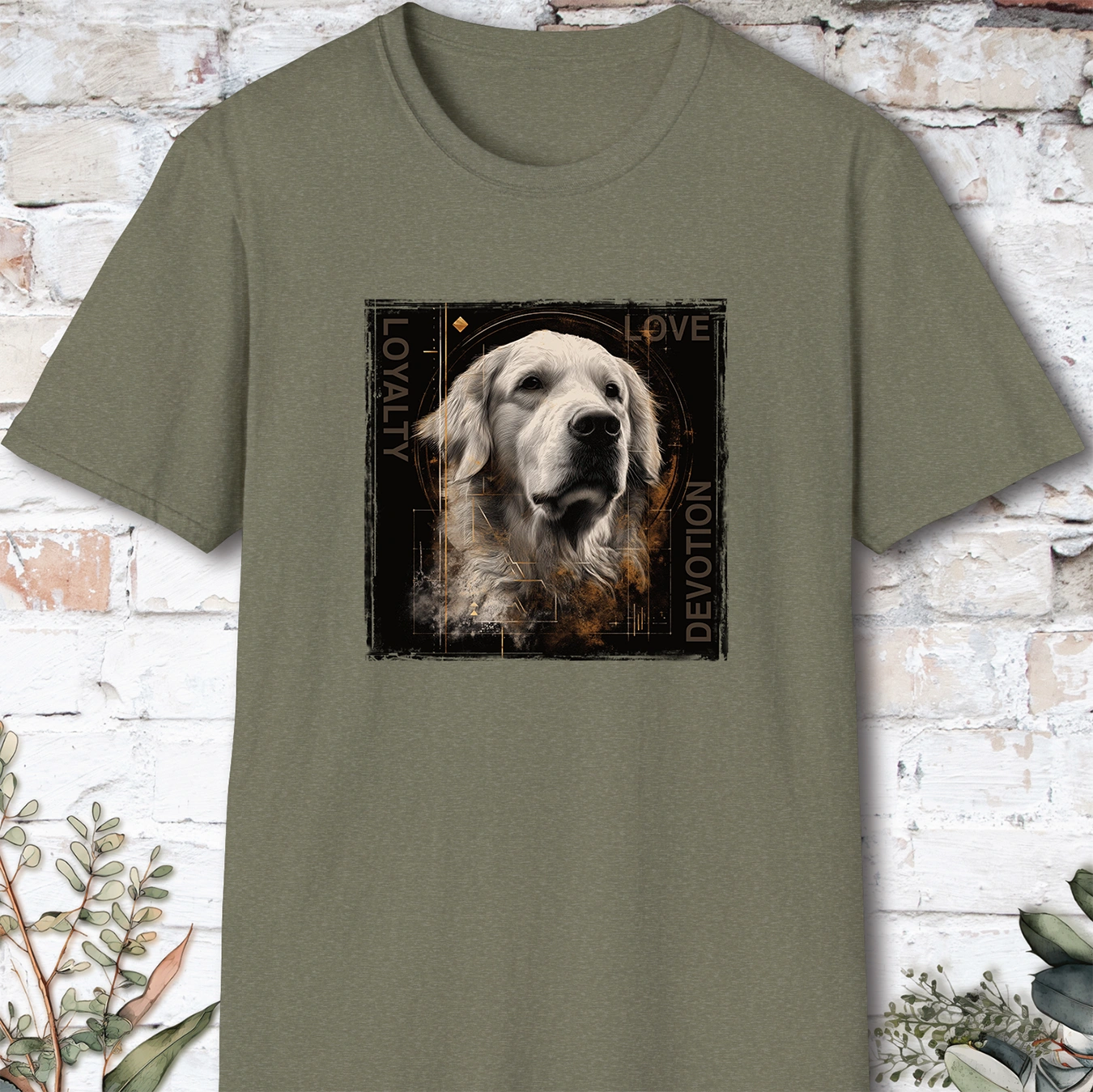 Cream Golden Retriever, Devotion, Loyalty, Love, Devotion unisex T Shirt