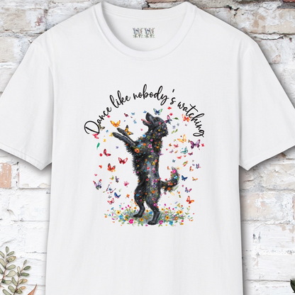 Curly Coated Retriever #1 "Dance like nobody's watching" unisex T shirt