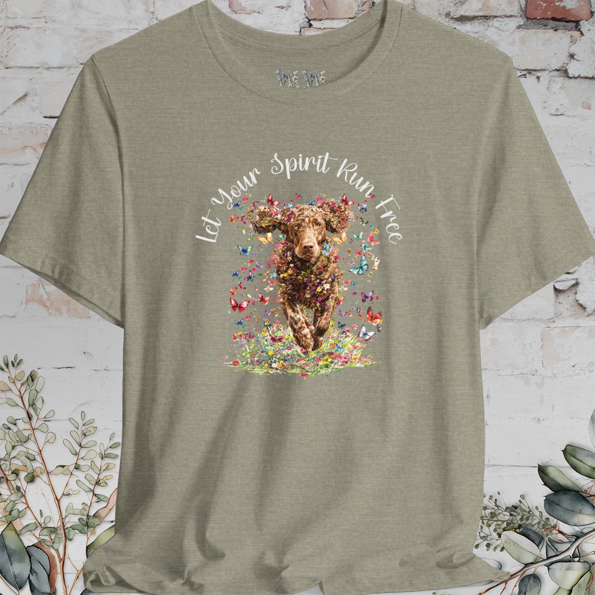 Curly Coated Retriever #2 'Let your spirit run free' T shirt