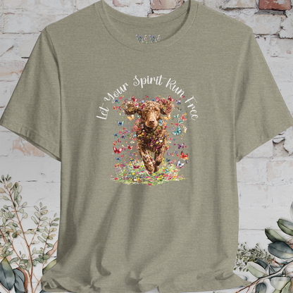 Curly Coated Retriever #2 'Let your spirit run free' T shirt