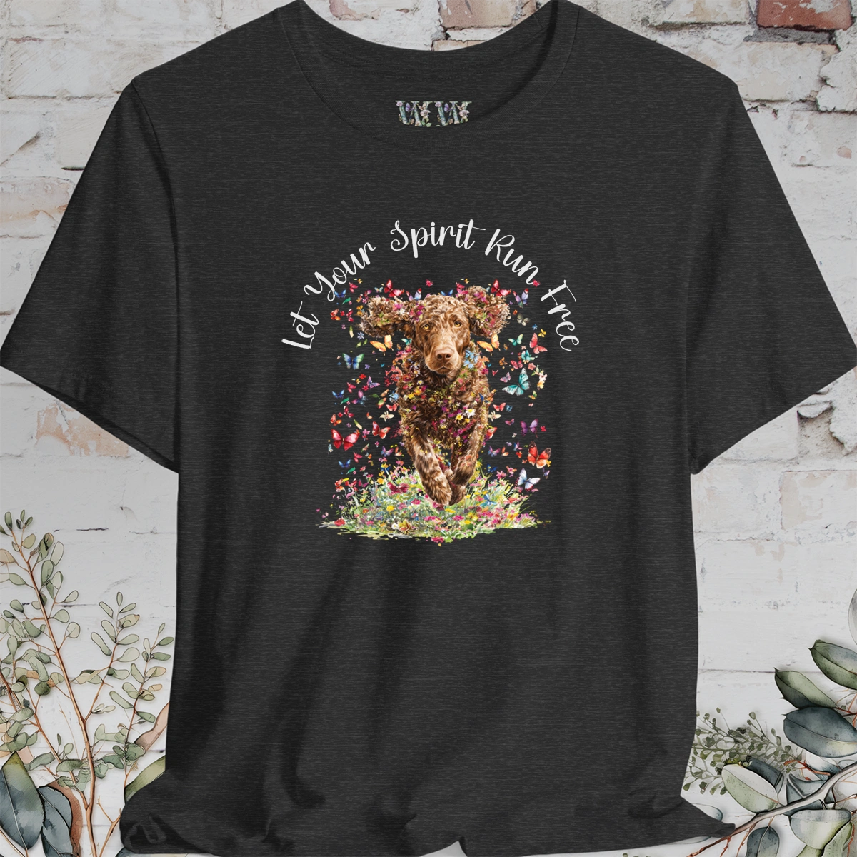 Curly Coated Retriever #2 'Let your spirit run free' T shirt