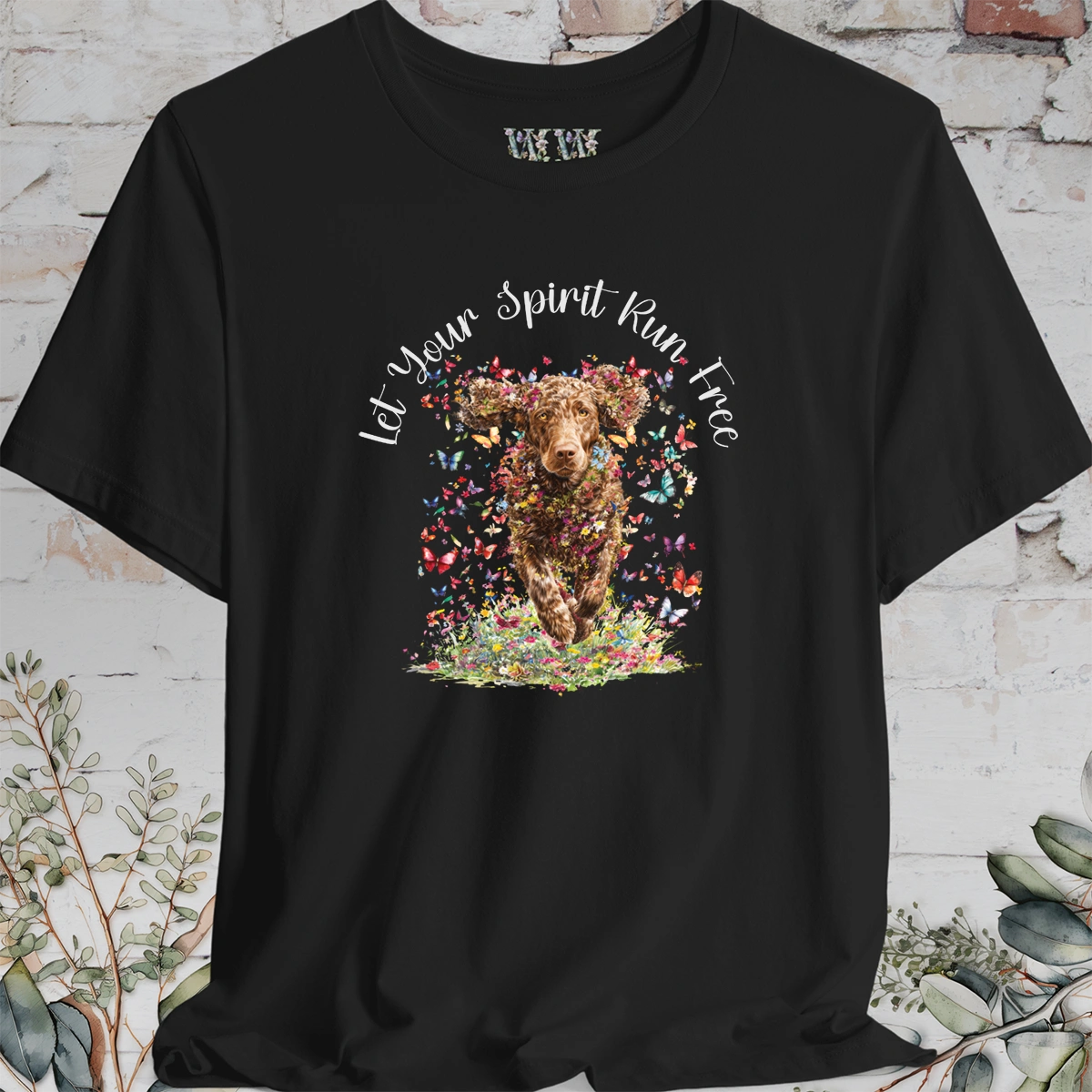 Curly Coated Retriever #2 'Let your spirit run free' T shirt