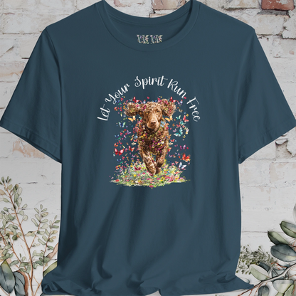 Curly Coated Retriever #2 'Let your spirit run free' T shirt