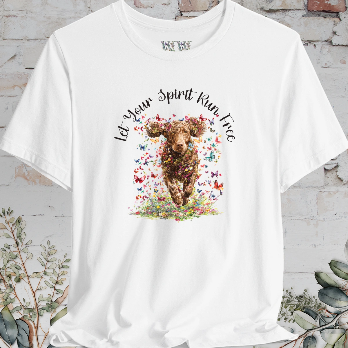 Curly Coated Retriever #2 'Let your spirit run free' T shirt