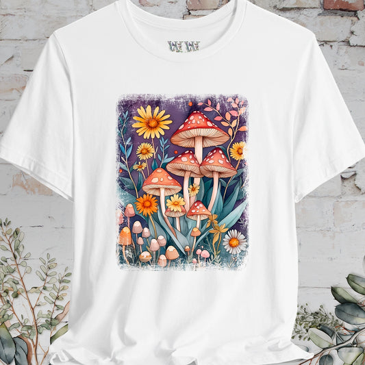 Floral Mushroom #1 unisex T shirt