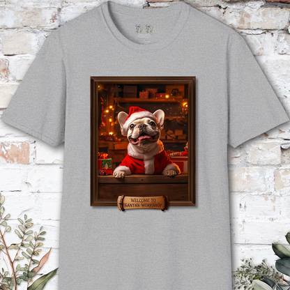 French Bulldog Santa's Workshop Unisex T shirt