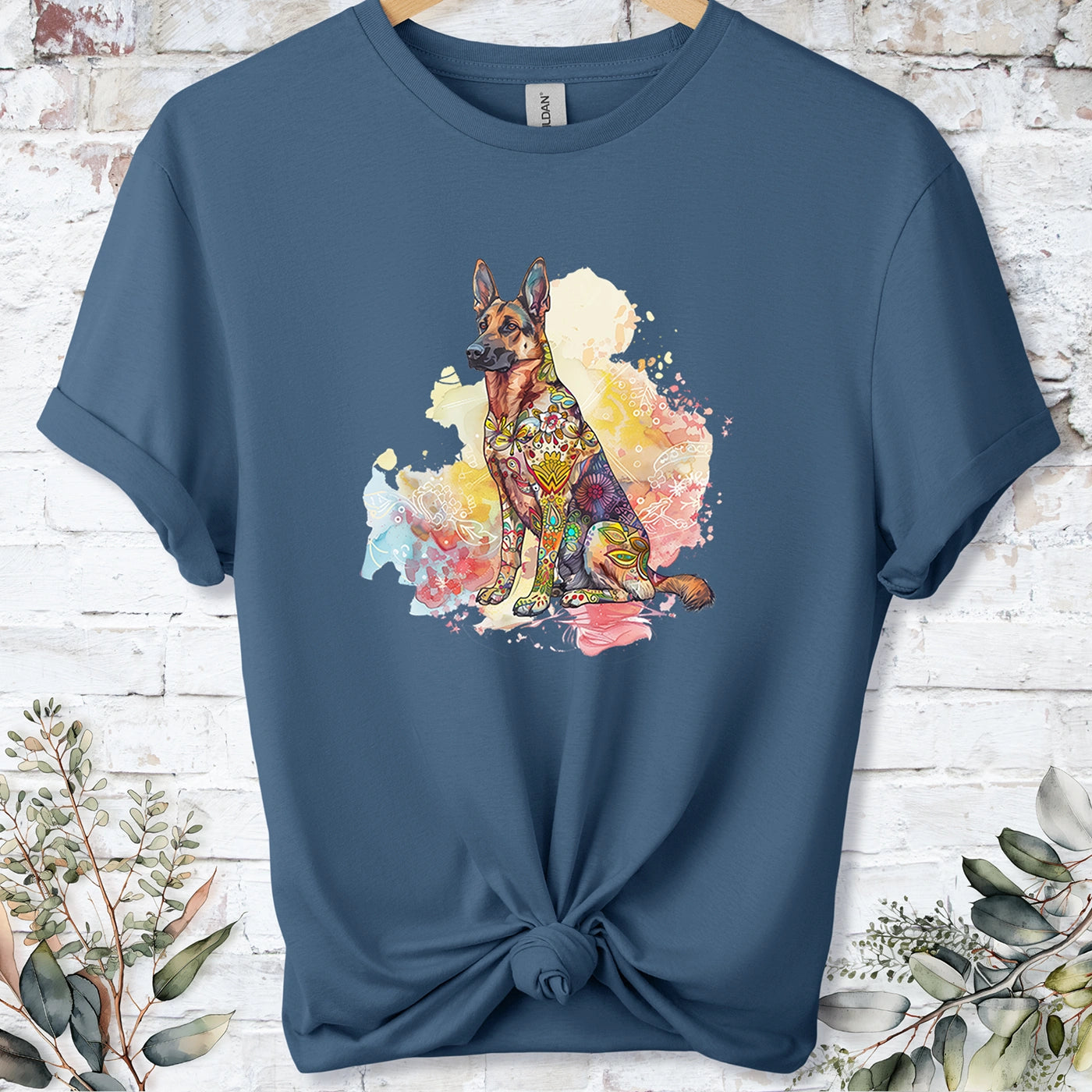 German Shepherd Retro, Unisex T-shirt.