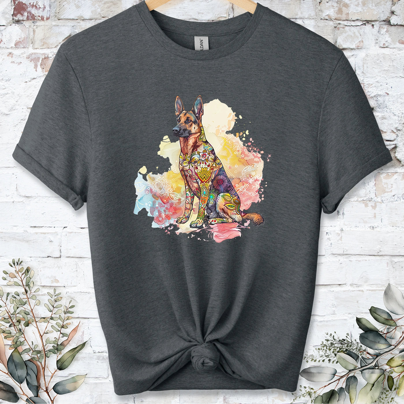 German Shepherd Retro, Unisex T-shirt.