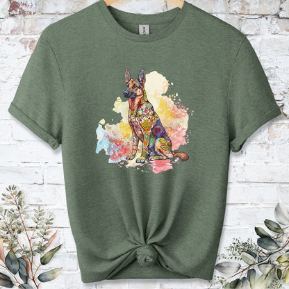 German Shepherd Retro, Unisex T-shirt.