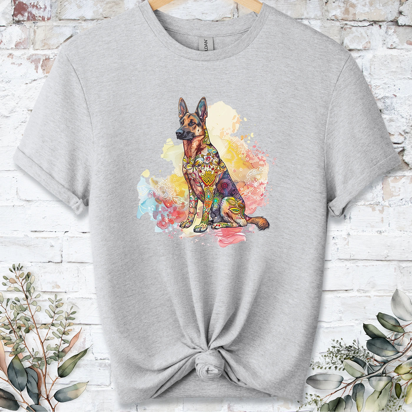 German Shepherd Retro, Unisex T-shirt.
