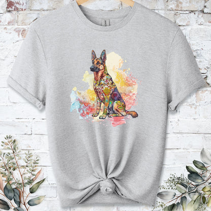 German Shepherd Retro, Unisex T-shirt.