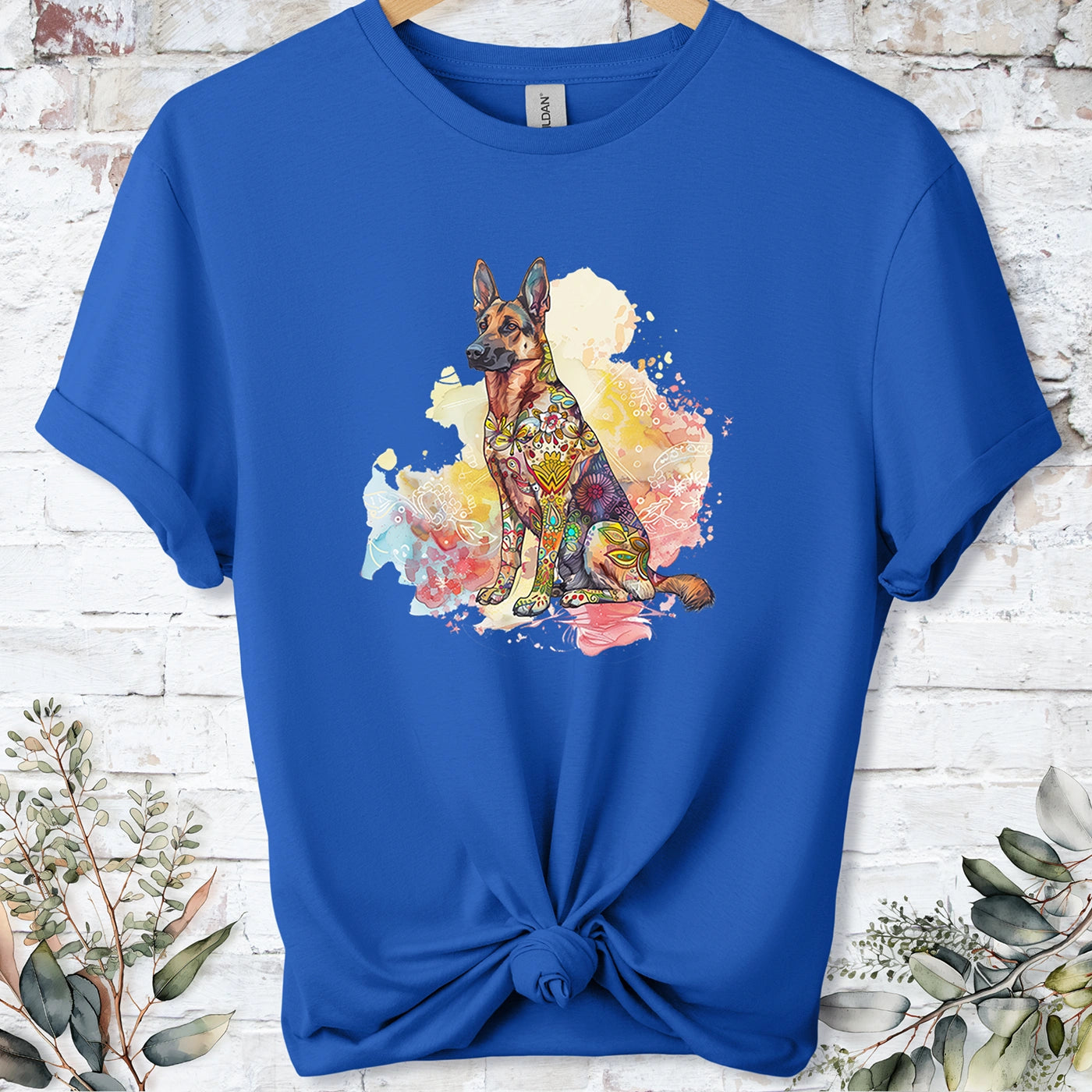 German Shepherd Retro, Unisex T-shirt.