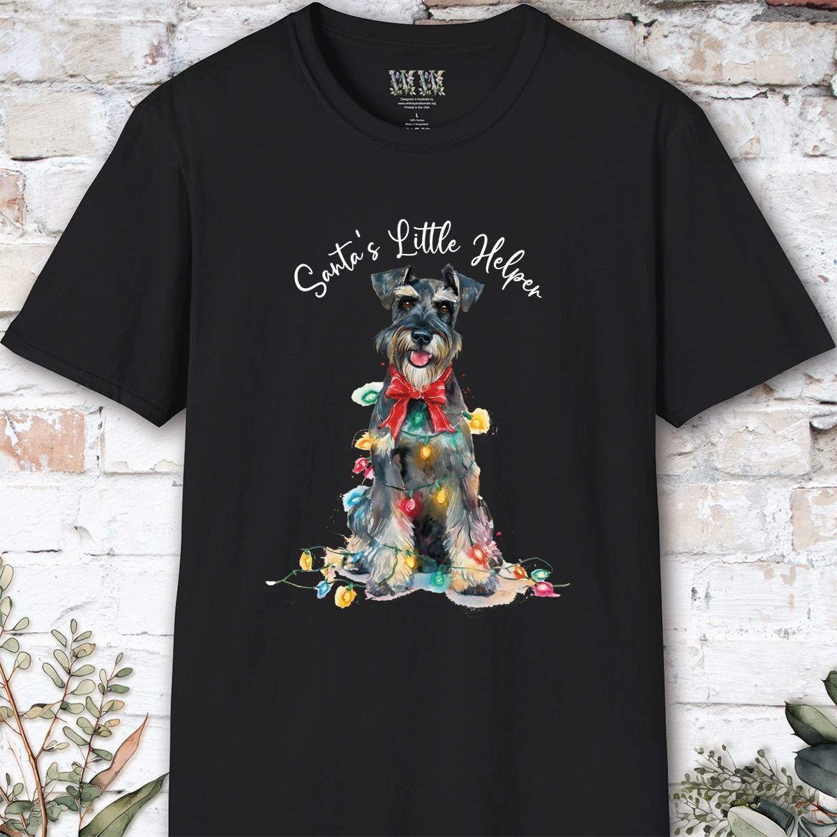 Schnauzer - Giant, Santa's little helper. unisex T shirt