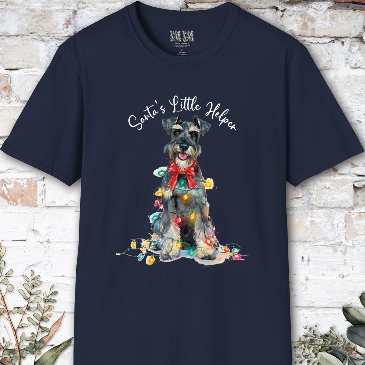 Schnauzer - Giant, Santa's little helper. unisex T shirt