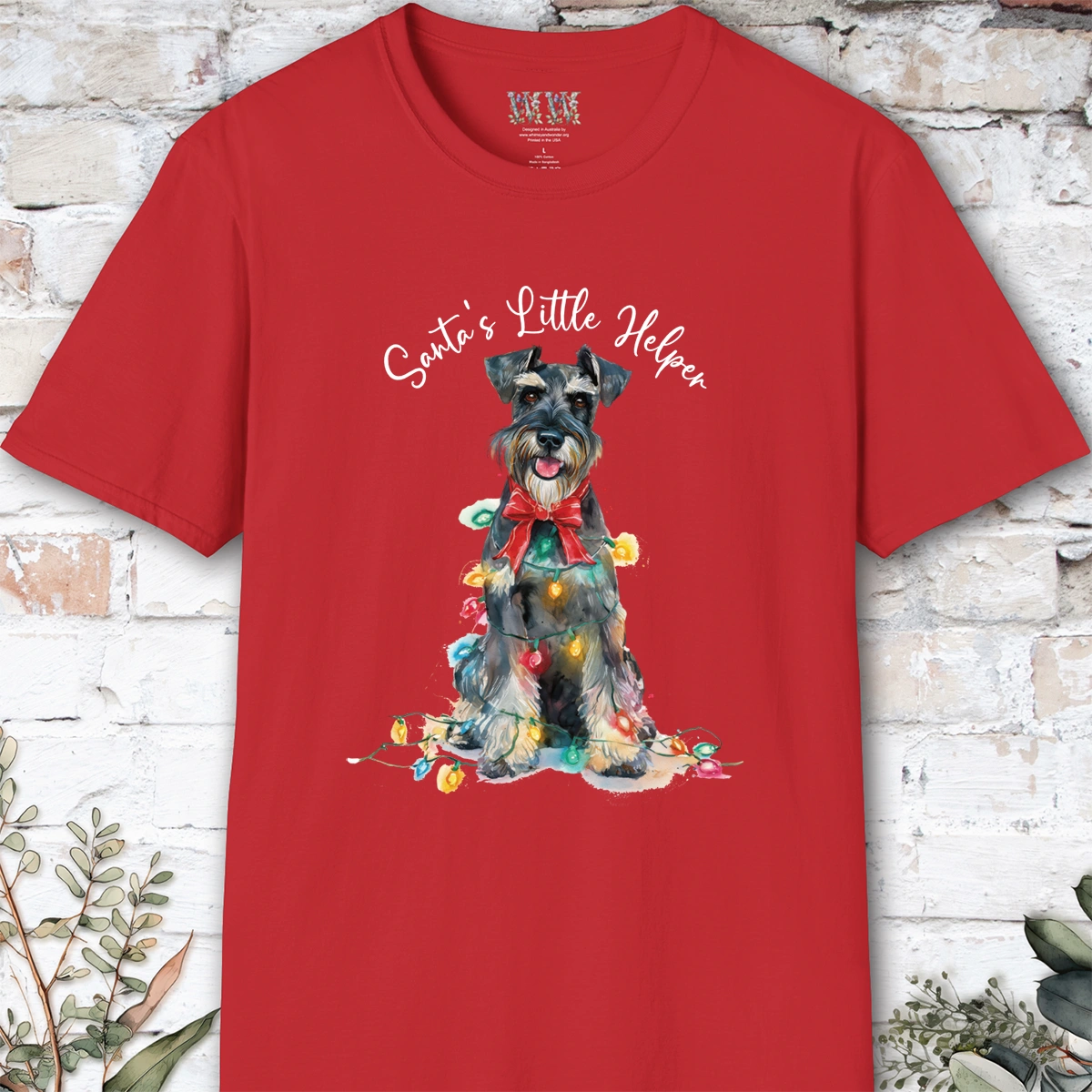 Schnauzer - Giant, Santa's little helper. unisex T shirt