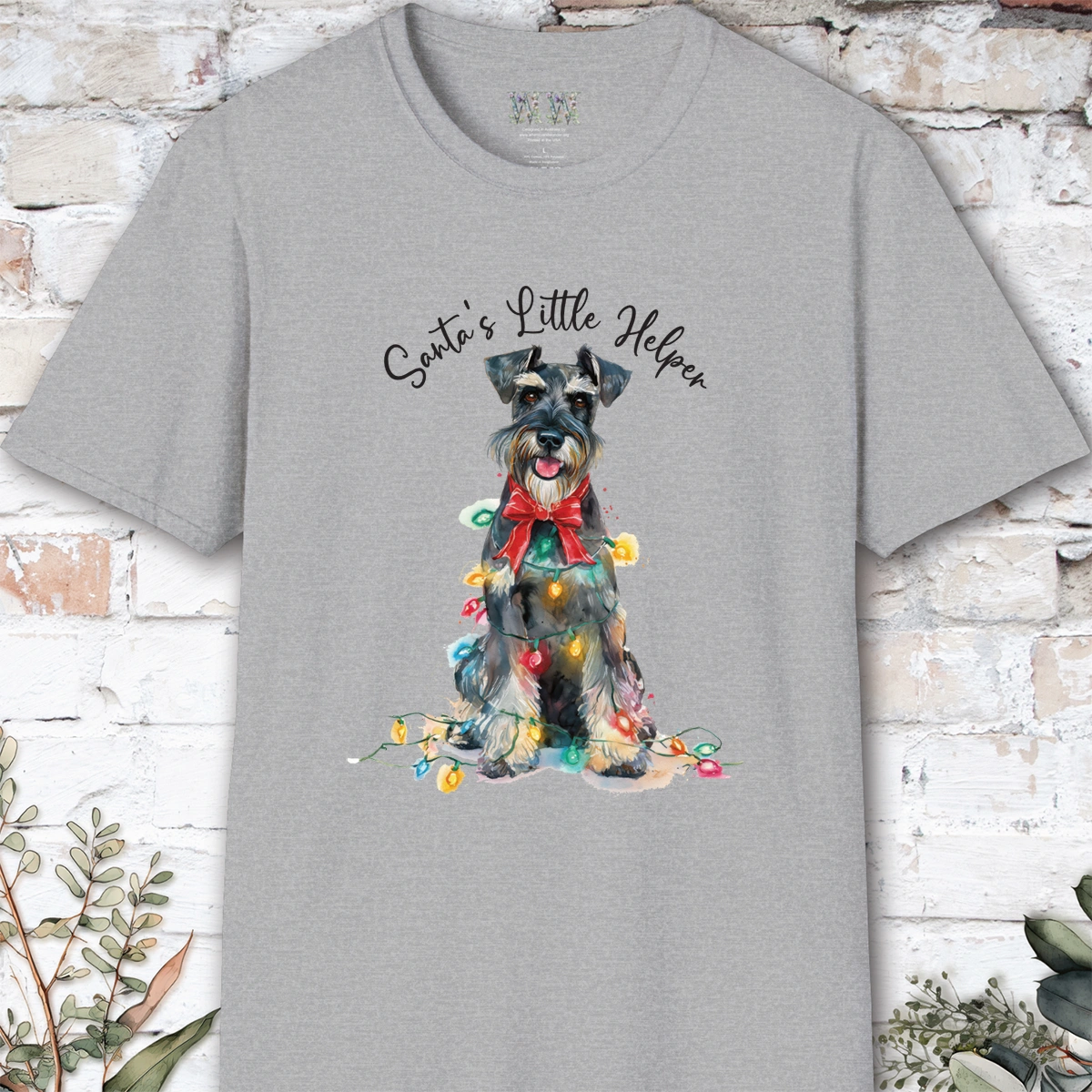 Schnauzer - Giant, Santa's little helper. unisex T shirt
