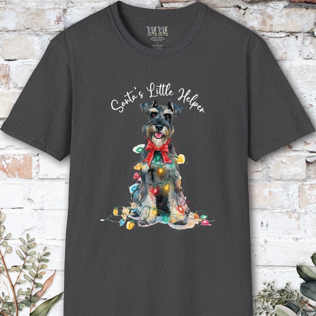 Schnauzer - Giant, Santa's little helper. unisex T shirt