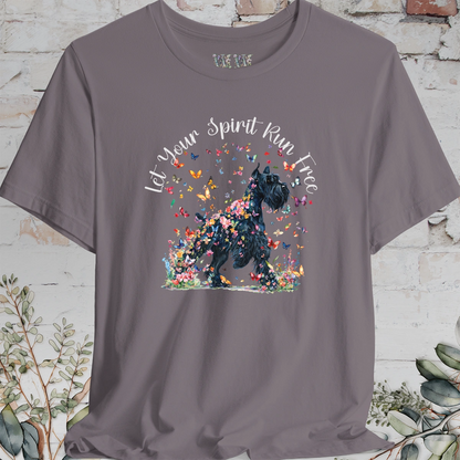 Giant Schnauzer #2 'Let your spirit run free' T shirt