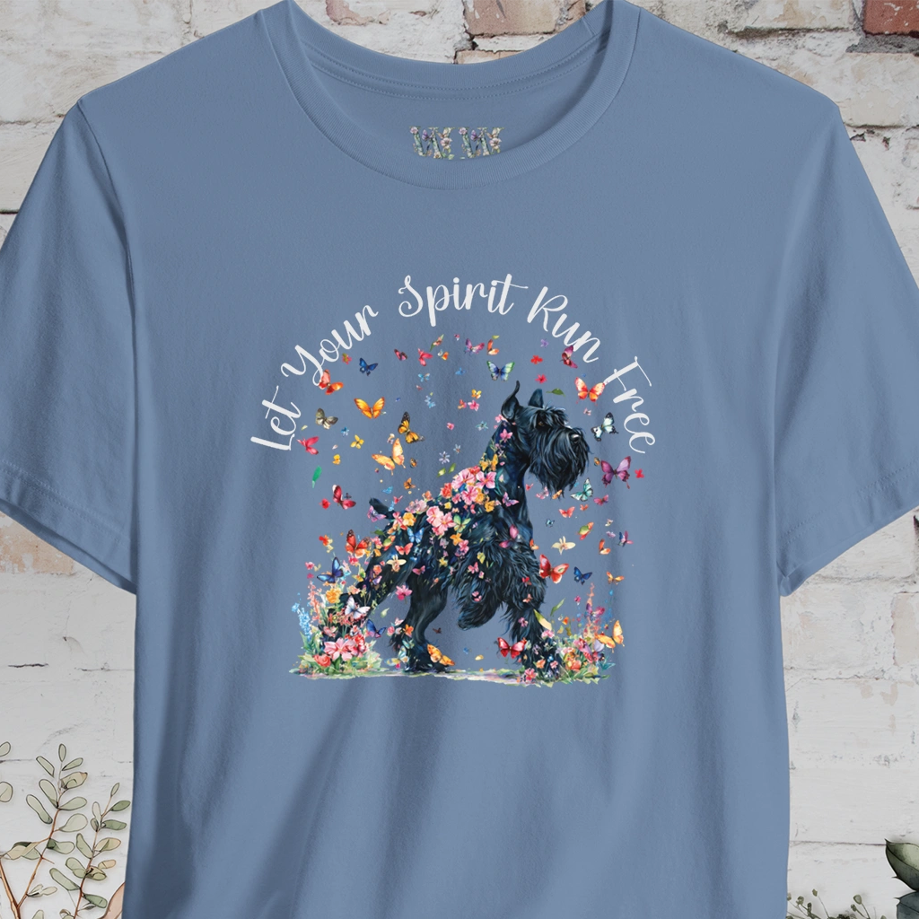 Giant Schnauzer #2 'Let your spirit run free' T shirt