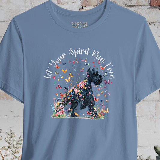 Giant Schnauzer #2 'Let your spirit run free' T shirt