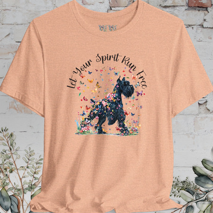 Giant Schnauzer #2 'Let your spirit run free' T shirt