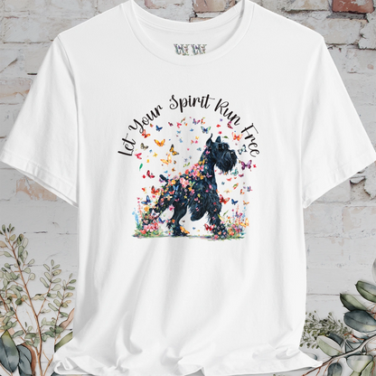 Giant Schnauzer #2 'Let your spirit run free' T shirt