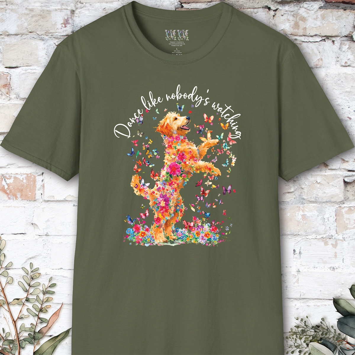 Golden Doodle/Groodle "Dance like nobody's watching" unisex T shirt