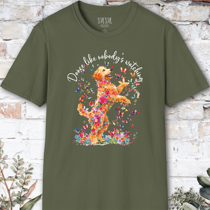 Golden Doodle/Groodle "Dance like nobody's watching" unisex T shirt