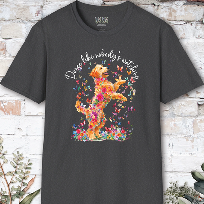 Golden Doodle/Groodle "Dance like nobody's watching" unisex T shirt