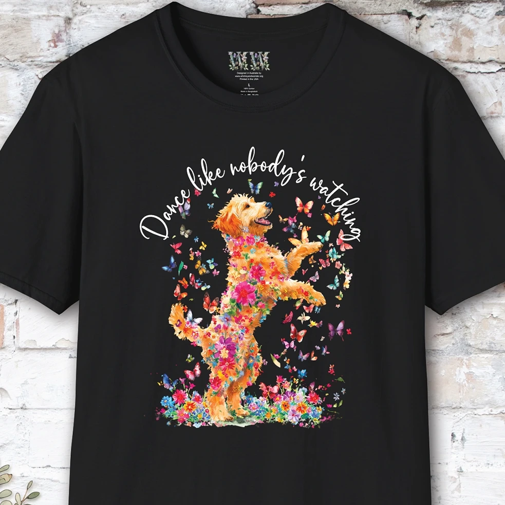 Golden Doodle/Groodle "Dance like nobody's watching" unisex T shirt