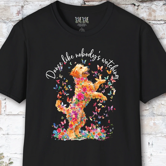 Golden Doodle/Groodle "Dance like nobody's watching" unisex T shirt