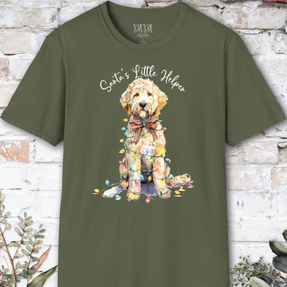 Golden Doodle Santa's little helper. unisex T shirt