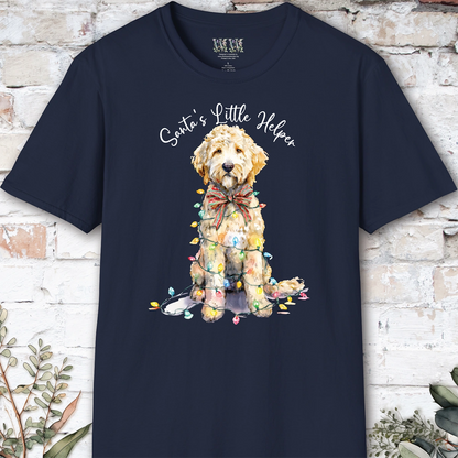 Golden Doodle Santa's little helper. unisex T shirt