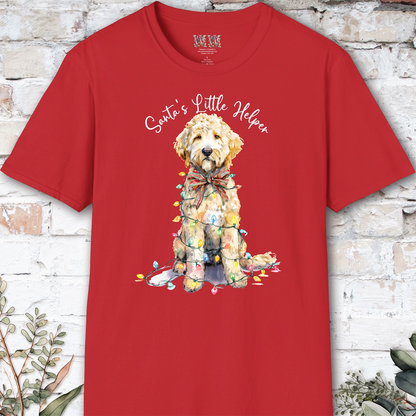 Golden Doodle Santa's little helper. unisex T shirt