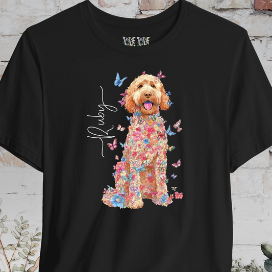 Golden Doodle #4 Floral Personalized T shirt
